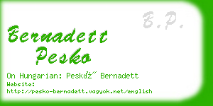 bernadett pesko business card